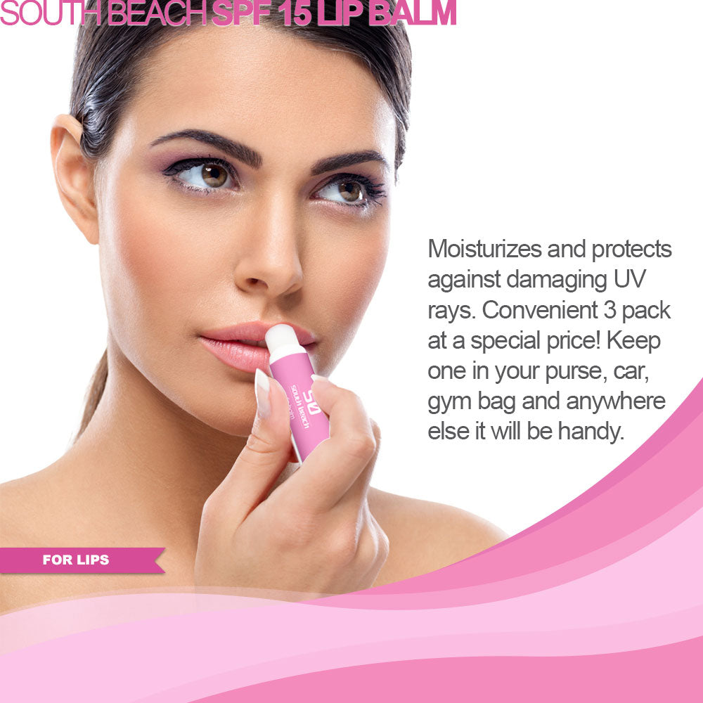Bálsamo labial hidratante SB SPF 15 (paquete de 3)