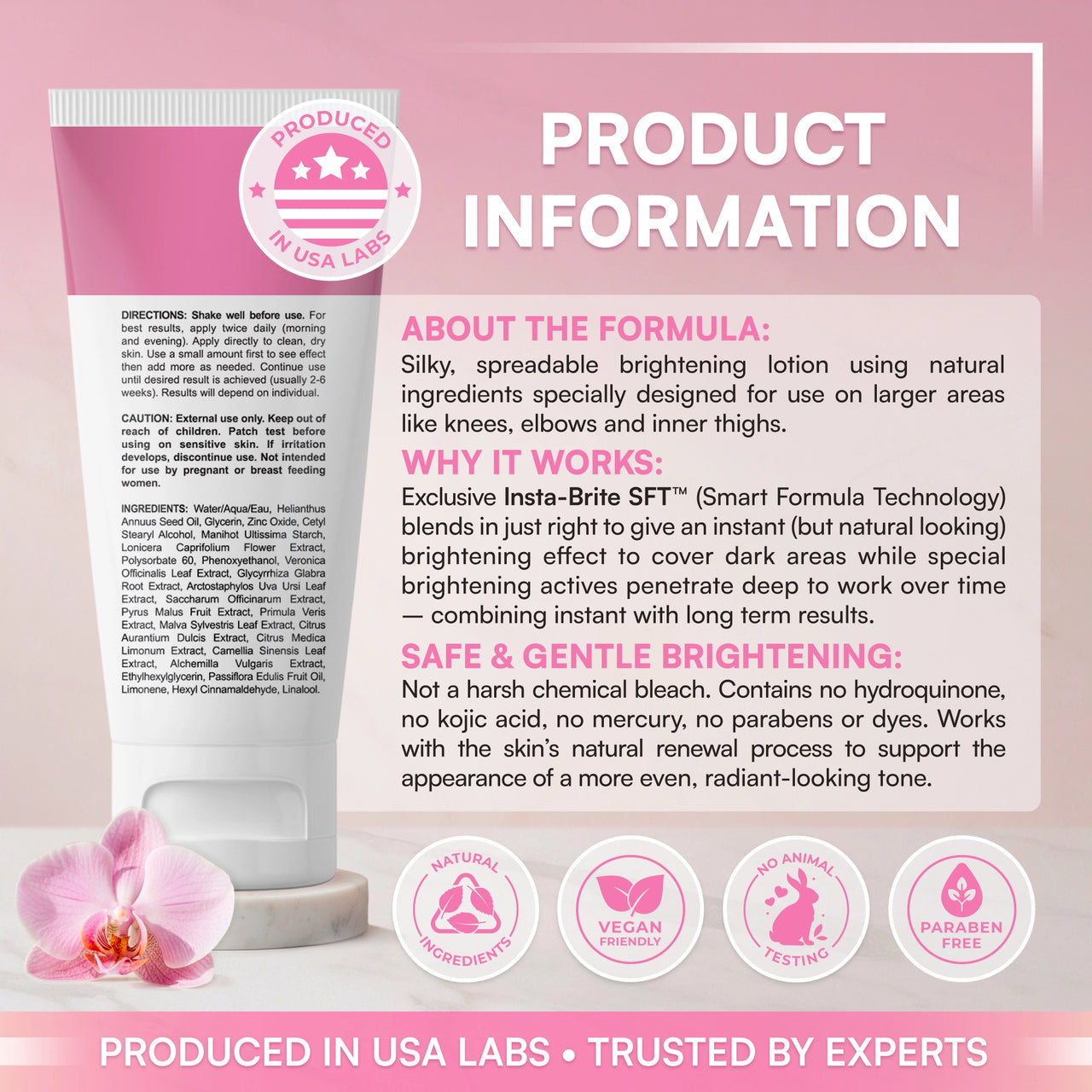 SB Skin Brightening Body Milk para rodillas, codos y parte interna de los muslos