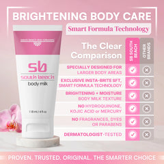 SB Skin Brightening Body Milk para rodillas, codos y parte interna de los muslos
